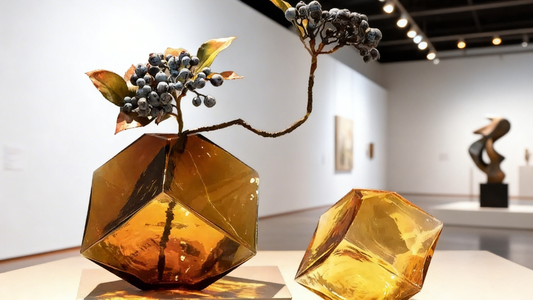 Handcrafted Premium Glazed Glass Vase | Artisanal Polished Accent for Refined Home Spaces