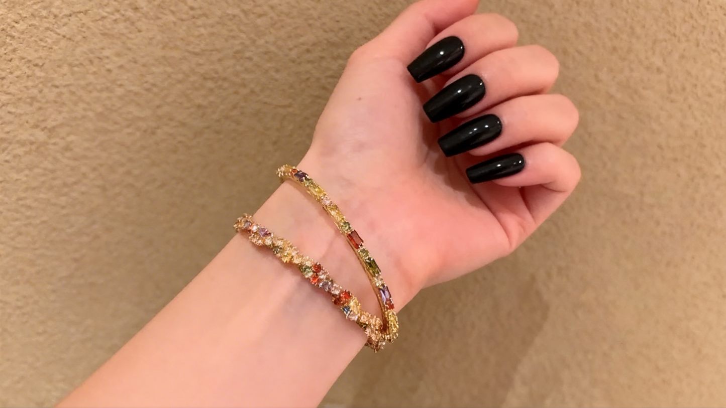 Handcrafted Gemstone Bracelet Set | Elevate Your Wrist Stack with Vibrant Sparkle